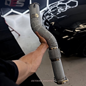 S58 Catless Downpipes (Pair) — M3 G80 · M4 G82/83 · M2 G87