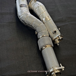 S58 Catless Downpipes (Pair) — M3 G80 · M4 G82/83 · M2 G87