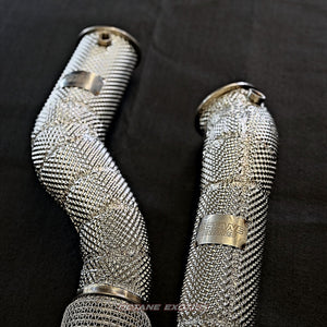 S58 Catless Downpipes (Pair) — M3 G80 · M4 G82/83 · M2 G87